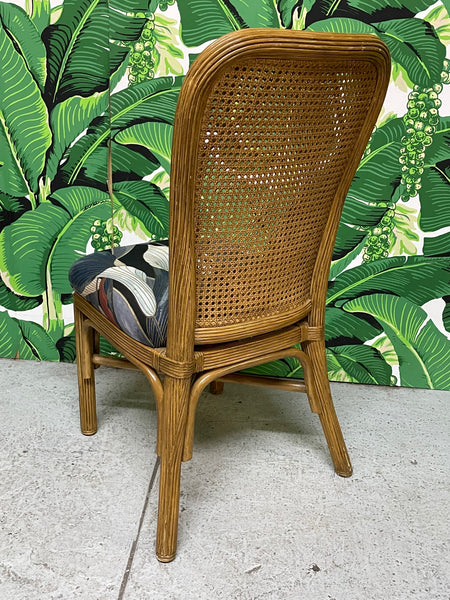 Pencil Reed Rattan and Cane Dining Chairs