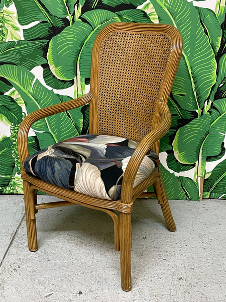 Pencil Reed Rattan and Cane Dining Chairs