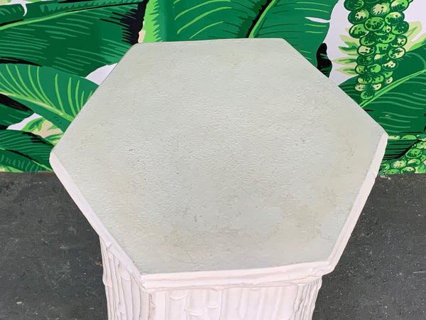 Ceramic Faux Bamboo Plant Stand Pedestal