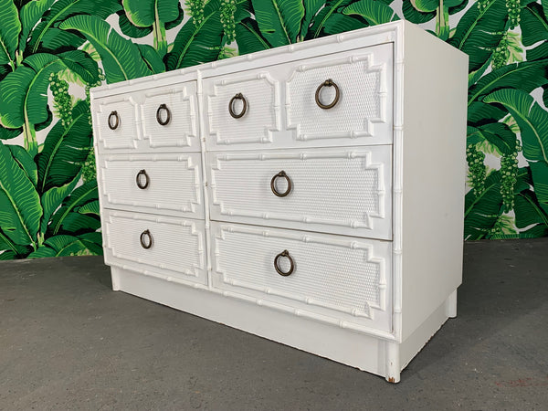 Faux Bamboo Double Dresser by Omega front view