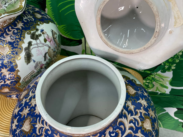 Asian Ceramic Baluster Jar or Urn Pair