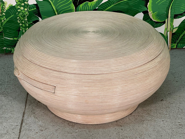 Pencil Reed Rattan Spherical Expanding Coffee Table
