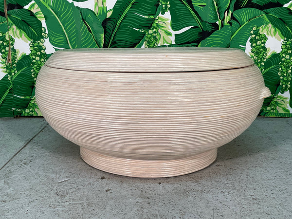 Pencil Reed Rattan Spherical Expanding Coffee Table