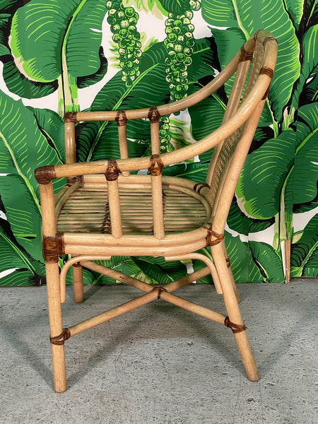 Bamboo Rattan Dining Chairs by Drexel Heritage