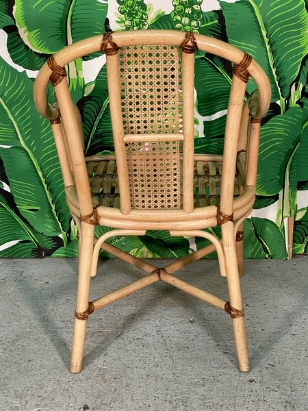 Bamboo Rattan Dining Chairs by Drexel Heritage