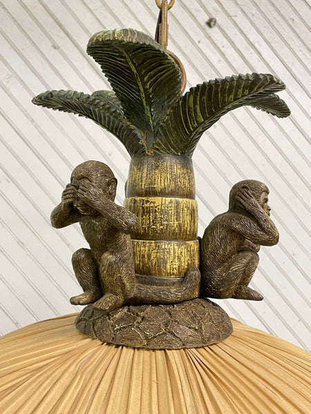 Three Wise Monkeys Tropical Chandelier