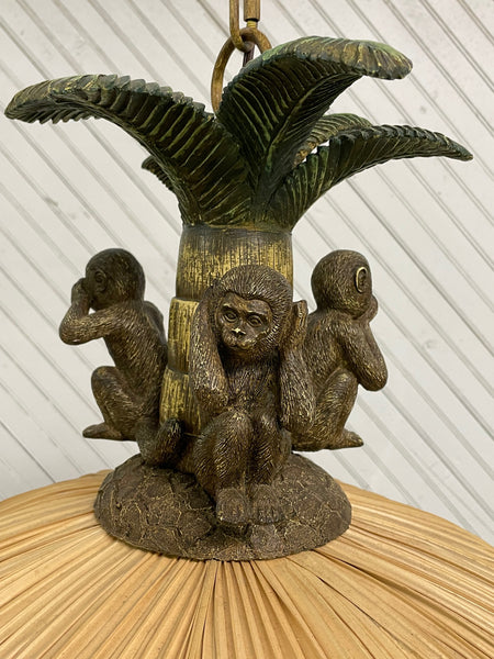 Three Wise Monkeys Tropical Chandelier