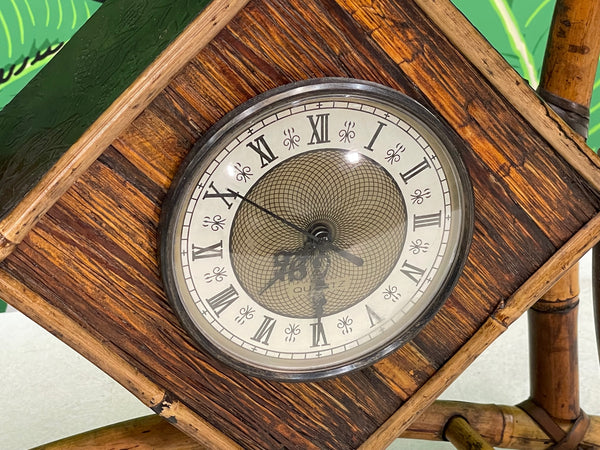 Bamboo Tiki Style Desk or Wall Clock