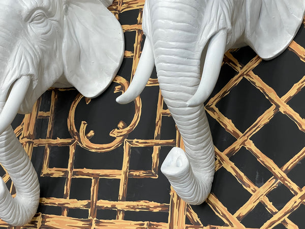 Mid Century Sculptural Elephant Form Wall Shelves