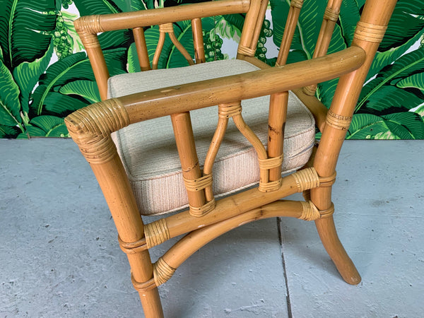 Vintage Rattan Cathedral Dining Chairs - Set of 6