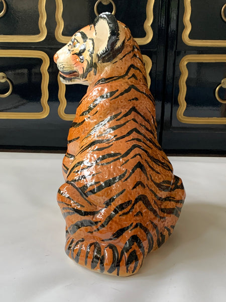 Ceramic Glazed Tiger Statue