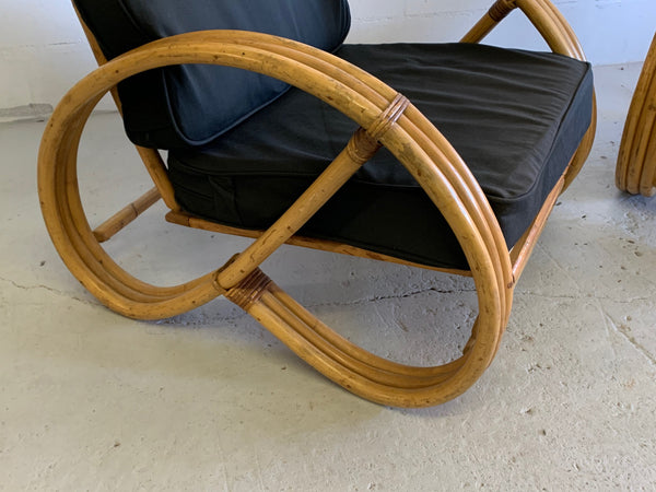Paul Frankl Style Pretzel Chairs, a Pair close up