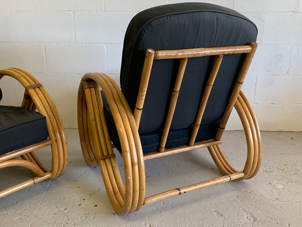 Paul Frankl Style Pretzel Chairs, a Pair rear view