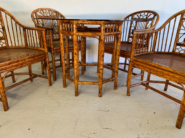 Brighton Pavilion Rattan Dining Set 4 Chairs and Table lower view