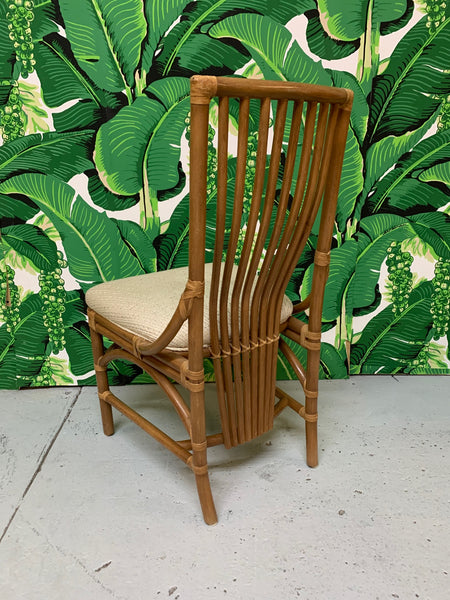 Rattan Bentwood Dining Chairs, Set of 6