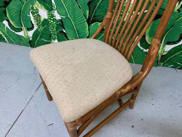 Rattan Bentwood Dining Chairs, Set of 6