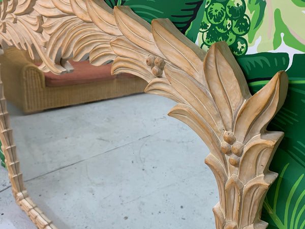Palm Frond Wall Mirror Attributed to Serge Roche top view