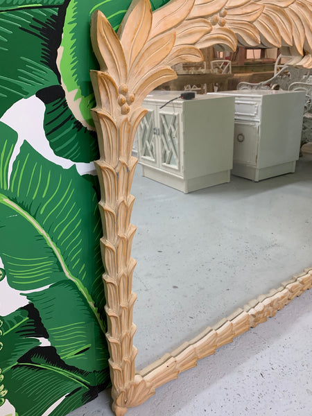 Palm Frond Wall Mirror Attributed to Serge Roche side view