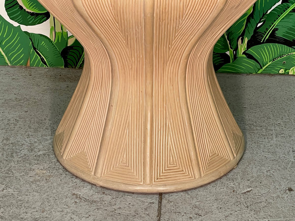 Pencil Reed Rattan Sculptural Dining Table Base