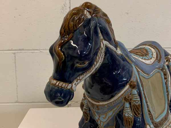 Ceramic Horse Statue Figurine close up