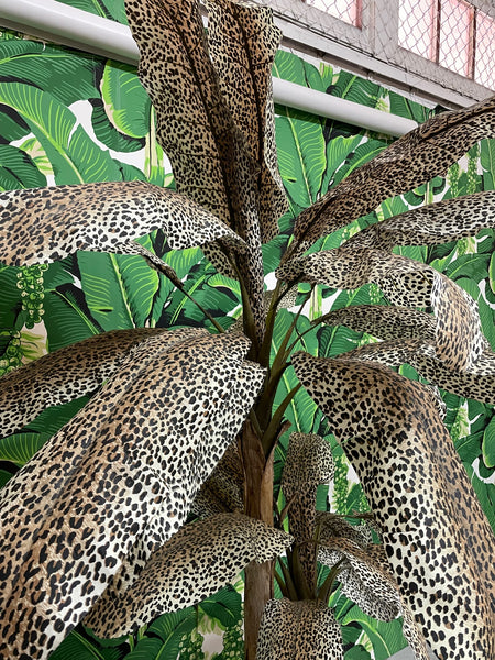 Leopard Print Artificial Palm Tree