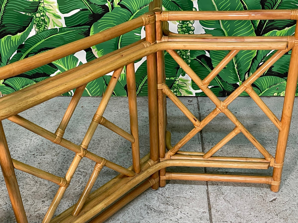 Rattan Chinese Chippendale Dining Table Base