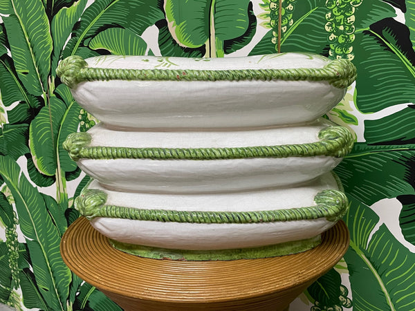 Ceramic Pillow Stack Stool or Garden Seat