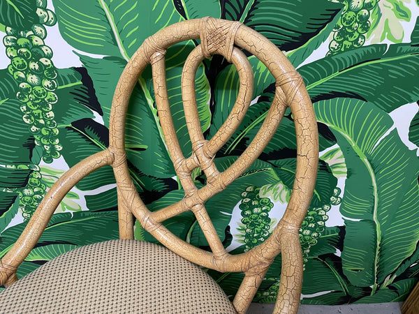 Rattan Loop Back Dining Chairs, Set of 6