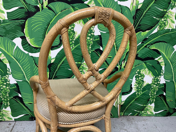 Rattan Loop Back Dining Chairs, Set of 6