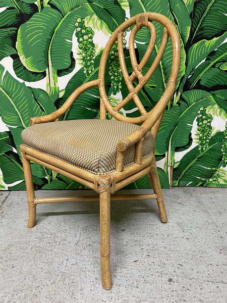 Rattan Loop Back Dining Chairs, Set of 6