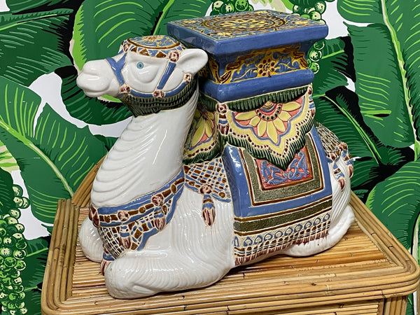 Ceramic Camel Hand Painted Garden Seat