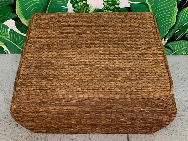 Woven Wicker Trunk Ottoman