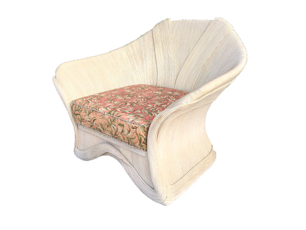 Gabriella Crespi Style Rattan Club Chair
