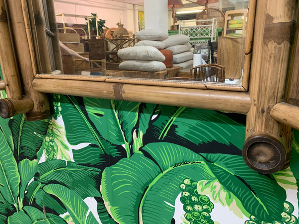 Vintage Bamboo Folding Mirror