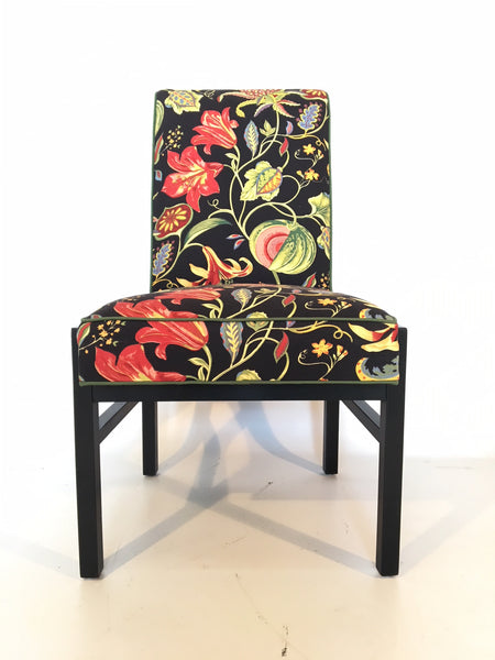 Set of Six Floral Dining Chairs by Directional