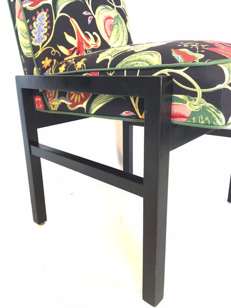 Set of Six Floral Dining Chairs by Directional