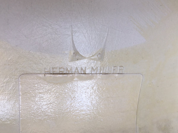 Hand Painted Herman Miller Eames Molded Fiberglass Side Chair label