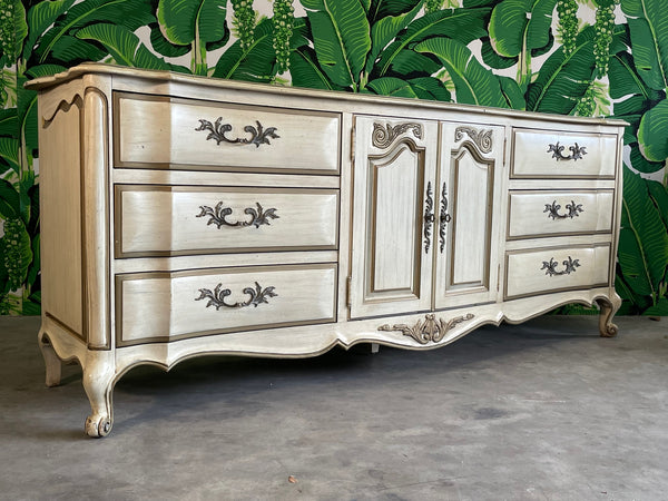 French Provincial Bombe Dresser by White Furniture