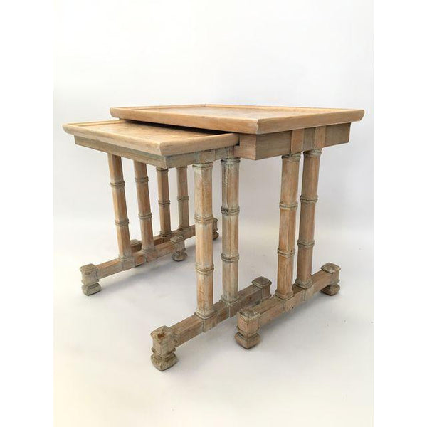 Dorothy Draper Heritage Bamboo Nesting Side Tables