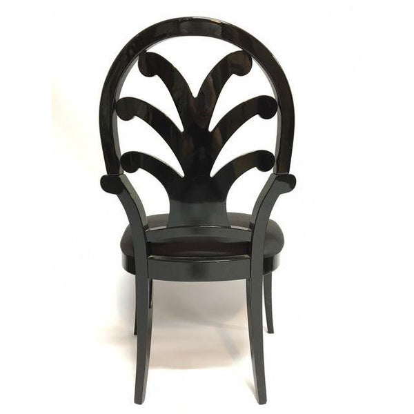 Set of 6 Ello Constantini Pietro Black Lacquered Dining Chairs