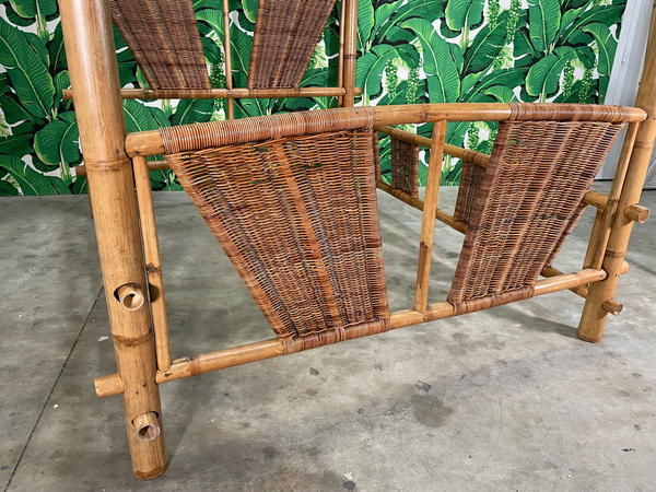 Queen Size Bamboo Canopy Bed