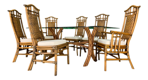 Bamboo Pagoda Dining Set by McGuire
