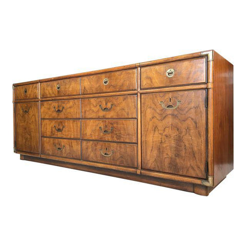 Vintage Drexel Accolade 10-Drawer Campaign Dresser