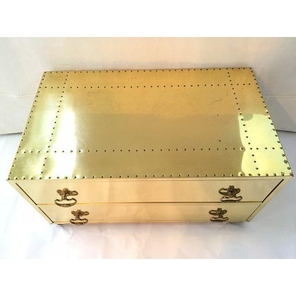 Vintage Sarreid Brass Trunk/Coffee Table