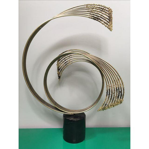 1987 Curtis Jere Spray Brass Table Sculpture