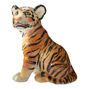 Ceramic Glazed Tiger Statue