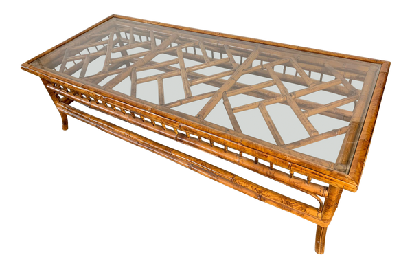 Chinoiserie Tiger Bamboo Coffee Table