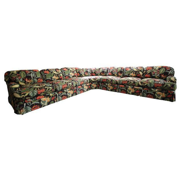 Drexel Heritage Tropical Print Sectional Sofa