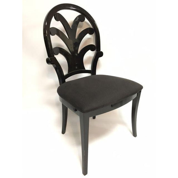 Set of 6 Ello Constantini Pietro Black Lacquered Dining Chairs