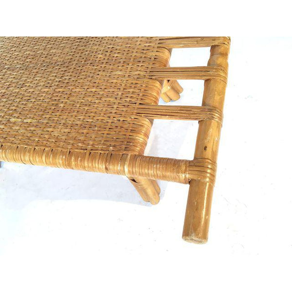 Vintage Pagoda Style Bamboo with Cane Coffee Table